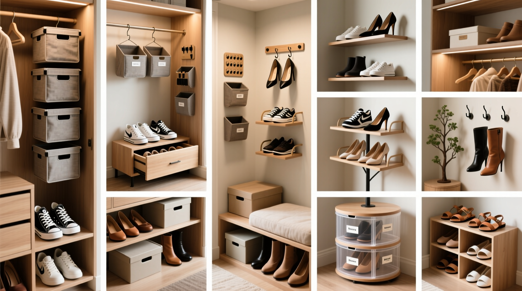 13 Shoe Storage Ideas for Tiny Closets
