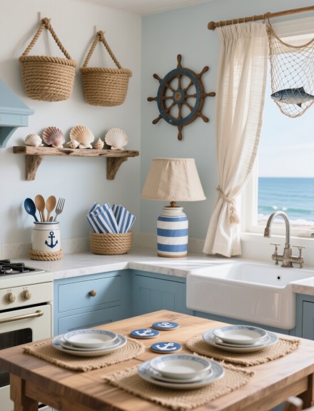 9 Nautical Kitchen Decor Hacks for Effortless Coastal Charm