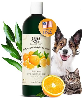 Pet Urine Odor Eliminator Spray Citrus Oil Blends 16 oz, Dog & Cat Urine Enzyme Cleaner Destroyer Wood Floor, Enzyme Pet Stain and Odor Remover for Carpet, Cat & Dog Pee Cleaner by Gerrard Larriett