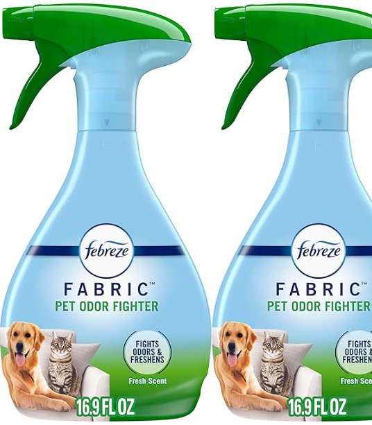 Febreze Odor-Fighting Fabric Refresher Pet Odor Fighter, 16.9oz, Pack of 2