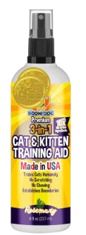 Bodhi Dog 3-in-1 Cat & Kitten Training Aid - Cat Deterrent Spray for Indoor and Outdoor Use - Protect Furniture, Rugs and Plants - Establish Boundaries & Keep Felines Off - Made in USA (8 Fl Oz)