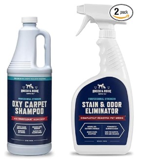 Best Enzymatic Cleaners for Permanent Urine Odor Removal Rocco & Roxie Pet Stain & Odor Carpet Cleaning Bundle