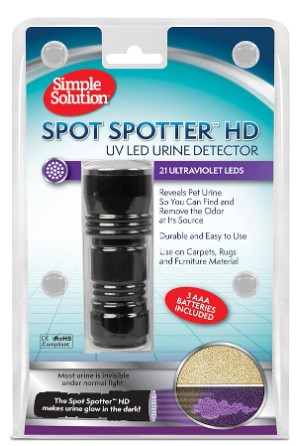 Best Enzymatic Cleaners for Permanent Urine Odor Removal Simple Solution Spot Spotter HD UV LED Urine Detector - Spot and Eliminate Pet Urine Stains and Odors - 1 Light