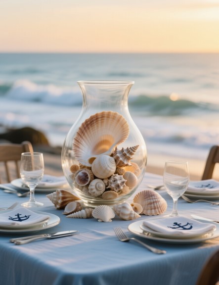 11 Seashell Centerpieces to Enhance Coastal Dining