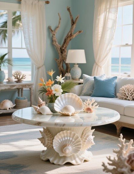 15 Seashell Tables for Coastal Charm & Style