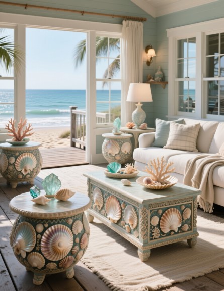 15 Seashell Tables for Coastal Charm & Style