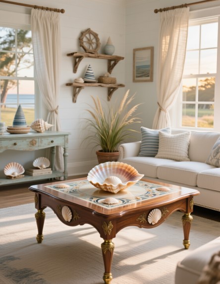 15 Seashell Tables for Coastal Charm & Style