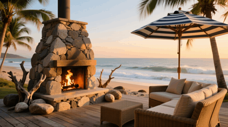 11 Coastal Fireplace Ideas for a Relaxing Beachy Vibe
