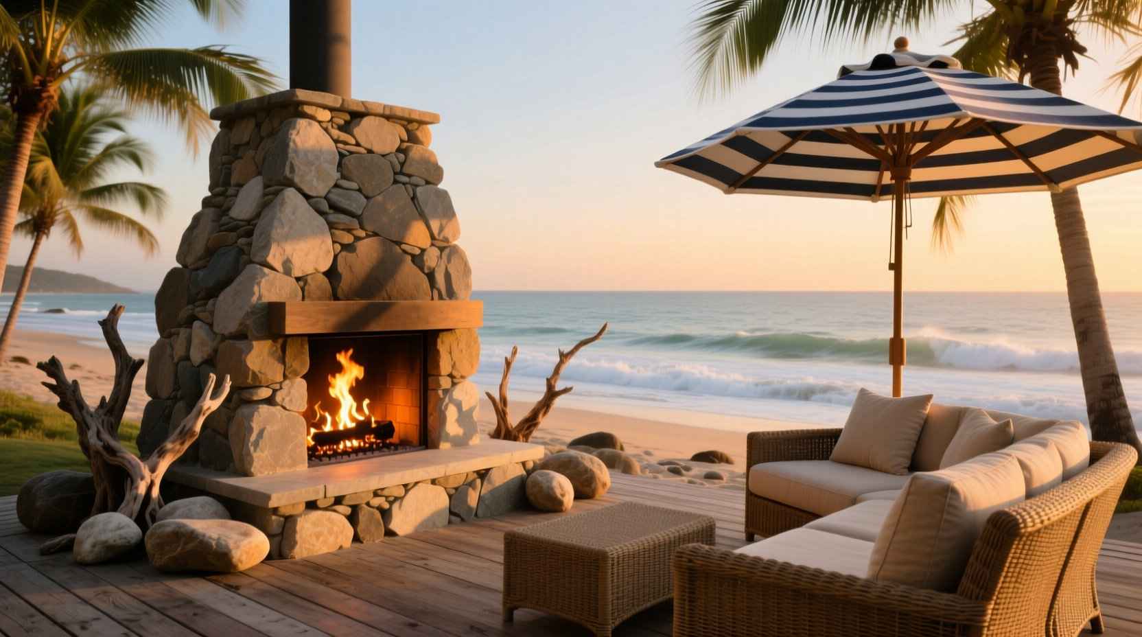 11 Coastal Fireplace Ideas for a Relaxing Beachy Vibe