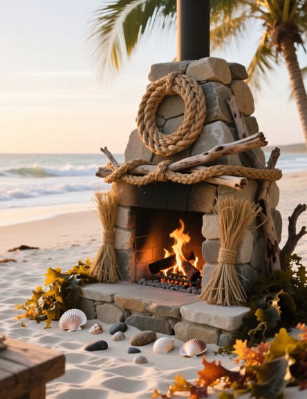 11 Coastal Fireplace Ideas for a Relaxing Beachy Vibe