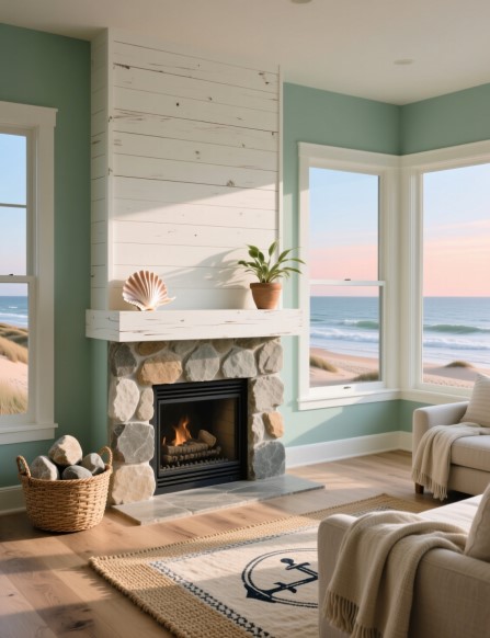11 Coastal Fireplace Ideas for a Relaxing Beachy Vibe