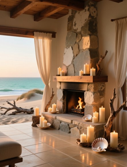 11 Coastal Fireplace Ideas for a Relaxing Beachy Vibe