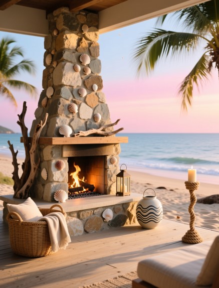 11 Coastal Fireplace Ideas for a Relaxing Beachy Vibe