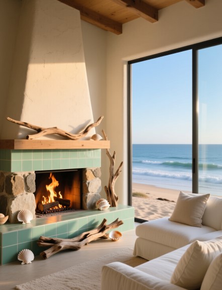 11 Coastal Fireplace Ideas for a Relaxing Beachy Vibe