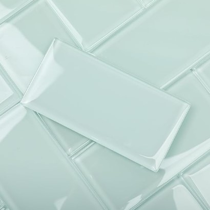 7 Coastal Kitchen Backsplash Ideas for a Style Boost Glass Subway Tile, Glass Tiles 3x6 Inch for Kitchen Backsplash Bathroom Shower Wall Ice Age (32 Pcs, 4 sq.ft.)