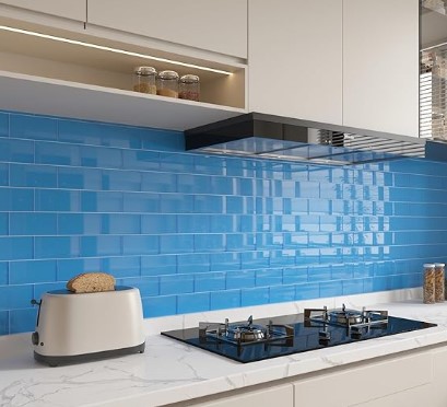 7 Coastal Kitchen Backsplash Ideas for a Style Boost Glass Subway Tile 3 x 6 Inch Vanadium Blue for Kitchen Backsplash Bathroom Wall Pack of 32 Sheets