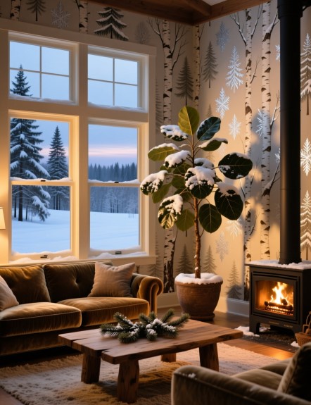 9 Winter Wallpaper Decor Ideas for Cozy Homes 9 Winter Wallpaper Decor Ideas for Cozy Homes