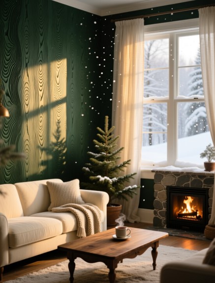 9 Winter Wallpaper Decor Ideas for Cozy Homes 9 Winter Wallpaper Decor Ideas for Cozy Homes