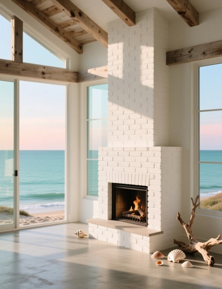 11 Coastal Fireplace Ideas for a Relaxing Beachy Vibe