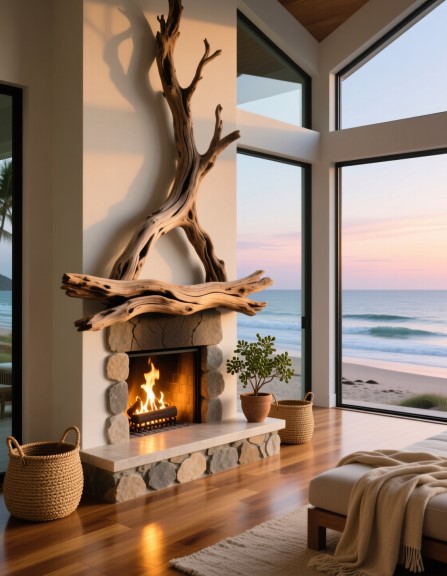 11 Coastal Fireplace Ideas for a Relaxing Beachy Vibe