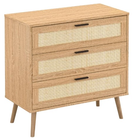7 Coastal Boho Furniture Ideas for Calm Spaces Panana 3/6/8 Drawers Dresser, Wooden Rattan Chest of Drawers with Rattan Front Spacious Storage Chest Bedside Table Nightstand Cabinet for Living Room, Closet, Hallway, Bedroom