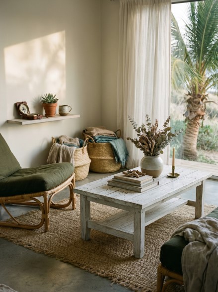 13 Coastal Boho Ideas for Calm Living Rooms 13 Coastal Boho Ideas for Calm Living Rooms