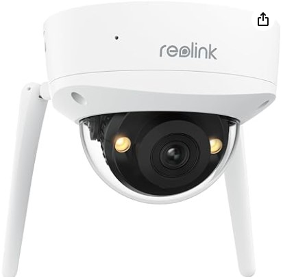 Top 5 AI Security Systems with On-Device Facial Recognition REOLINK 4K Wi-Fi 6 Security Camera with 125ยฐ Viewing Angle, Outdoor Camera with IK10 Vandal-Proof, Color Night Vision, Smart Detection, Local Storage, Non-PT Cam, DC 12V/1A, RLC-840WA