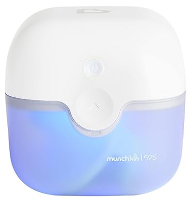 Best UV-C Sanitizing Wands for Phones and Travel Munchkinยฎ Portable UV Sterilizer Plus with Rechargeable Battery, Mini UV Light Sanitizer Eliminates 99.99% of Germs in 59 Seconds