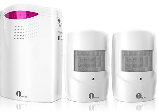 Best Solar Smart Perimeter Lasers for Estates Driveway Alarm Wireless Outside, 1 BY ONE Motion Sensor Alarm 1000ft/300m Range Extra Loud Chimes Security Alarm System with 1 Receiver 2 Weatherproof Infrared Sensors Protect Indoor/Outdoor Property