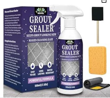 Top Grout Sealers That End Endless Scrubbing Grout Sealer,17.6 OZ Waterproof Grout Sealer for Shower, Floor Tiles, Kitchen - 100% Safe Tile Sealant Spray - Long Lasting Clear Sealant for Stone, Bathroom, Marble - Indoor & Outdoor