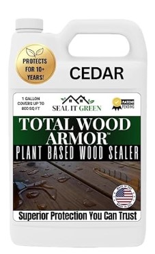 Top Grout Sealers That End Endless Scrubbing Seal It Greenยฎ Extreme Total Wood Sealer Cedar| Lasting Wood Stain and Sealer in One | Deep Protection for Decks, Fences, Furniture, Docks | Waterproof Exterior Treatment | 1 Gallon