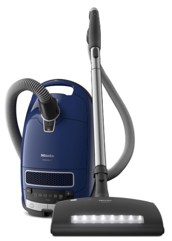 Best HEPA Filter Vacuums for Severe Dust Allergy Households Miele Complete C3 Marin Bagged Canister Vacuum Cleaner with Electrobrush Floorhead, Suitable for Carpets and Hard Floors, in Marine Blue