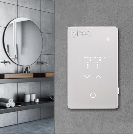Best Smart Radiant Floor Controllers for Luxury Master Baths WarmlyYours nJoy WiFi LED Touch Programmable Thermostat - Heated Floor Thermostat with Advanced WiFi Control