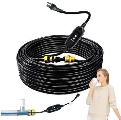 Best Smart Radiant Floor Controllers for Luxury Master Baths HEATIT Heating Cable for Drinking Water Supply NSF/ANSI/CAN 61 Certified Self Regulating in Pipe Heat Tape Pre-Assembled Pipe Freeze Protection 120V, 10FT